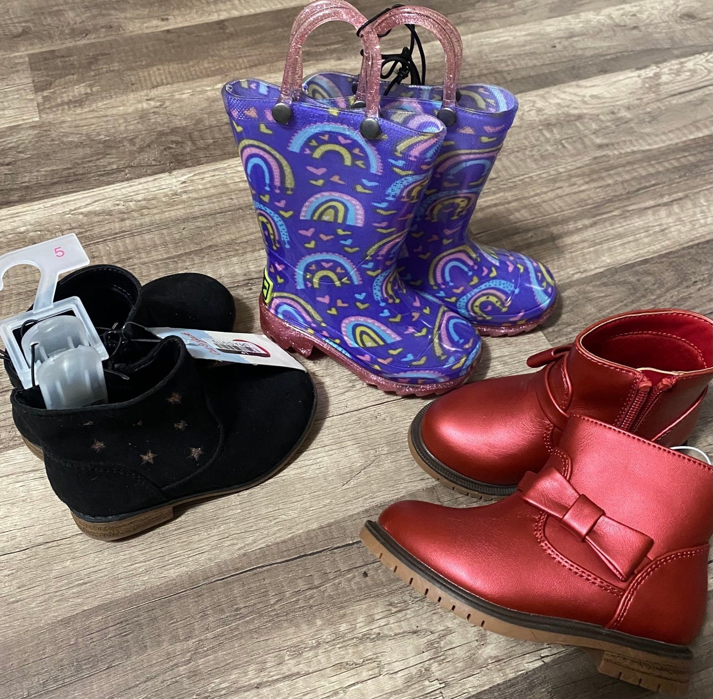 3 pairs little girls size 5 boots NWT