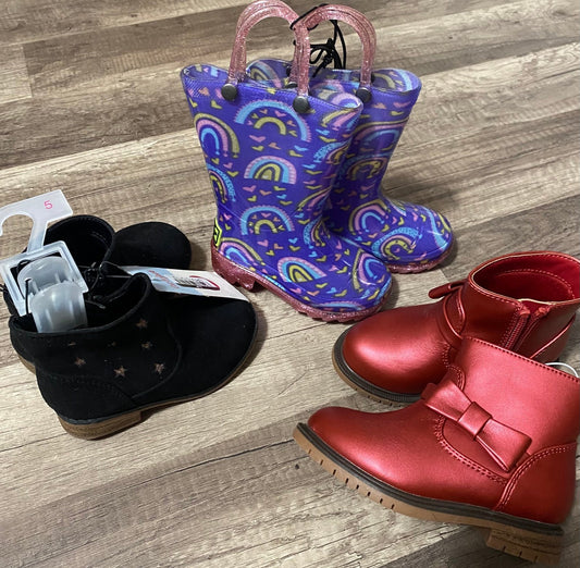 3 pairs little girls size 5 boots NWT