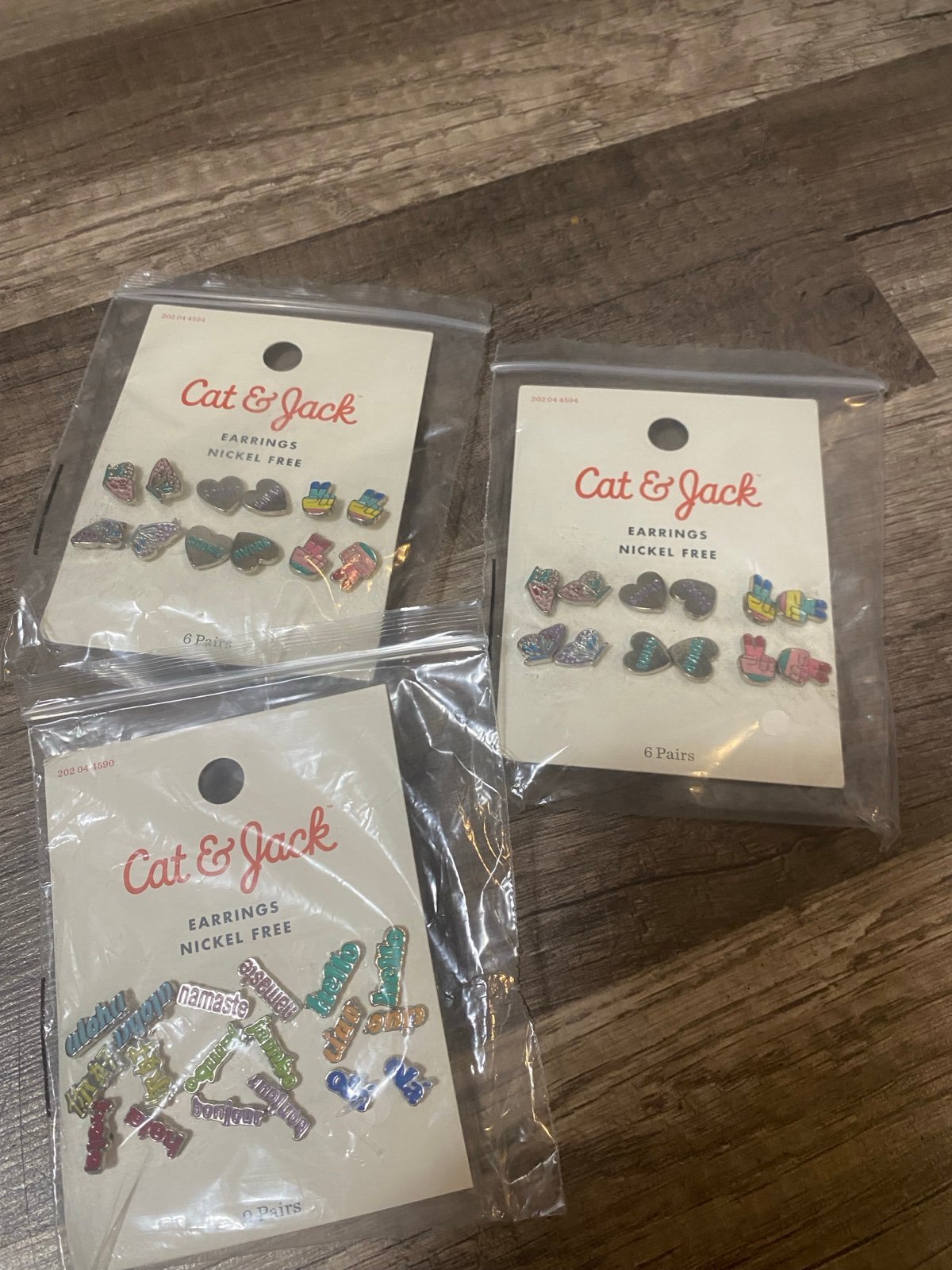 3pks of girls earrings NEW