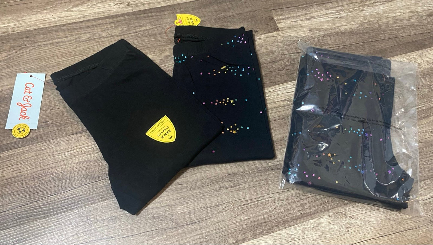 2-2pks girl leggings NWT size Small 6