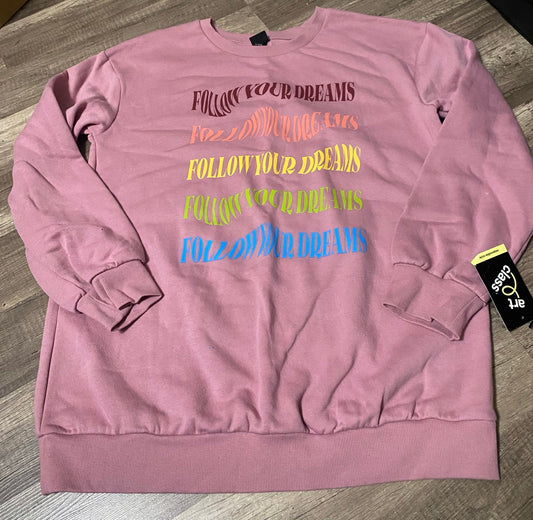 Girls long sweatshirt NWT size XL 14/16