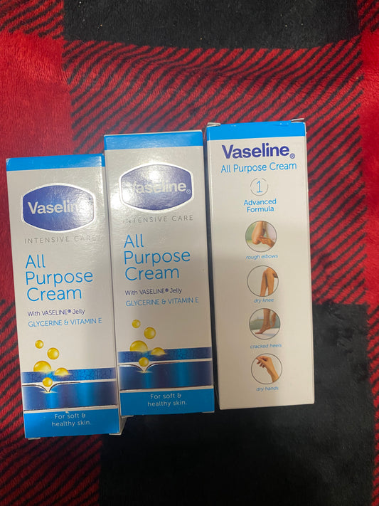 Vaseline all purpose cream 3ct.￼