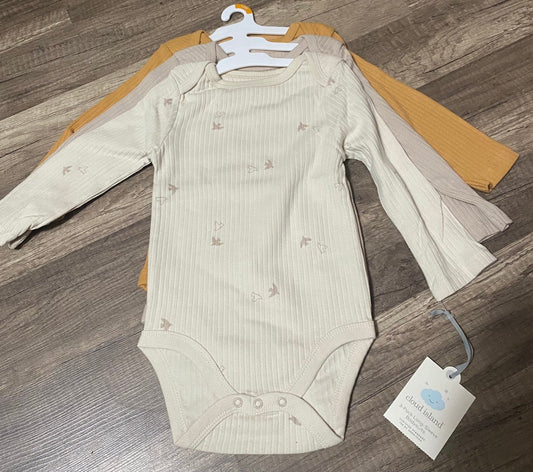 Girls 12 month long sleeve onesies 3pk NEW
