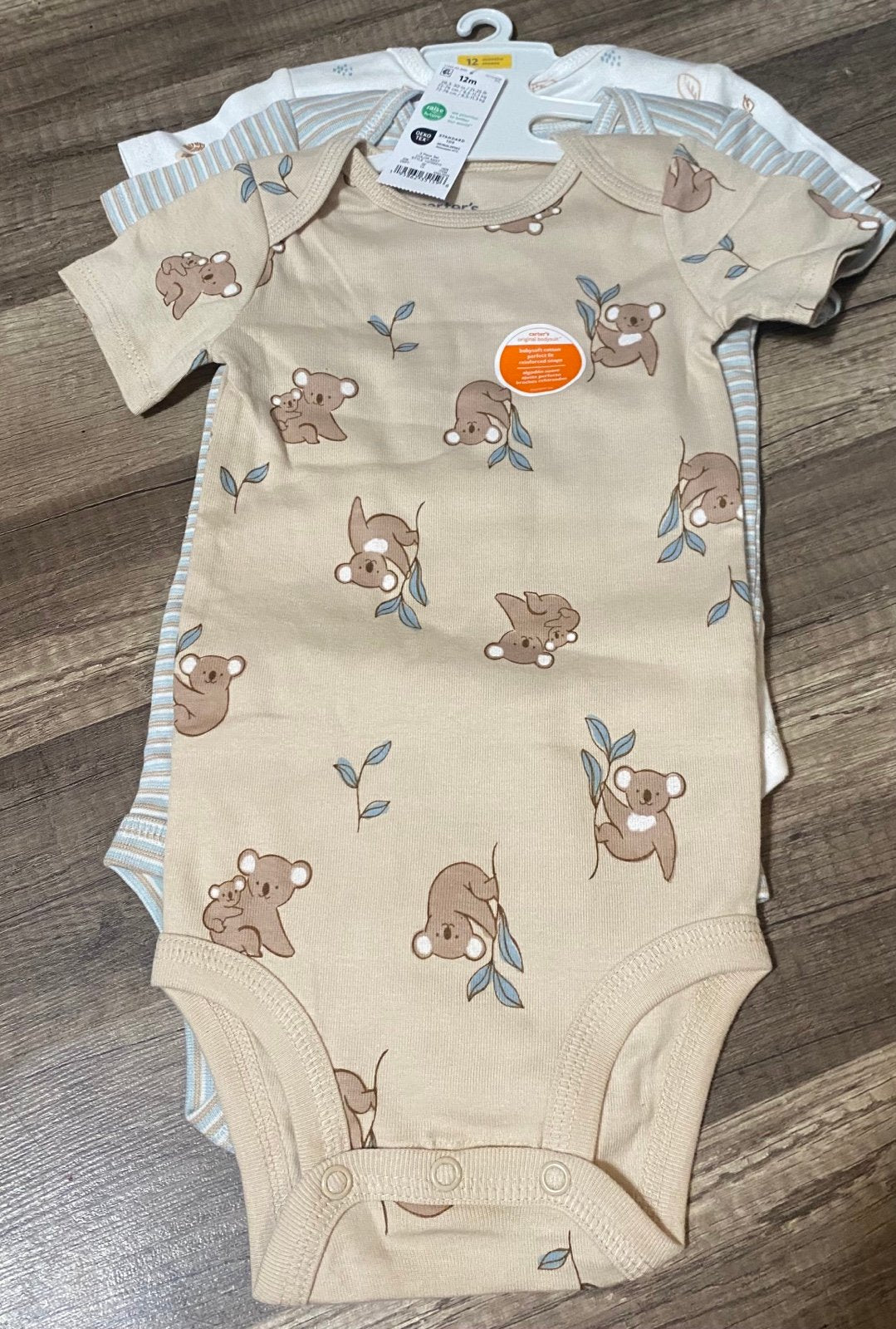 12 month baby 3pk onesies NEW