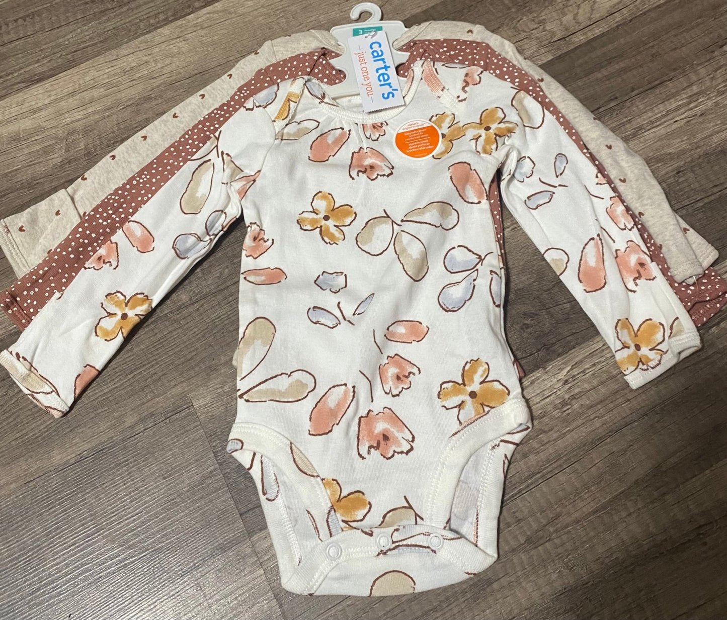 Girls 3 month 3pk onesies NEW