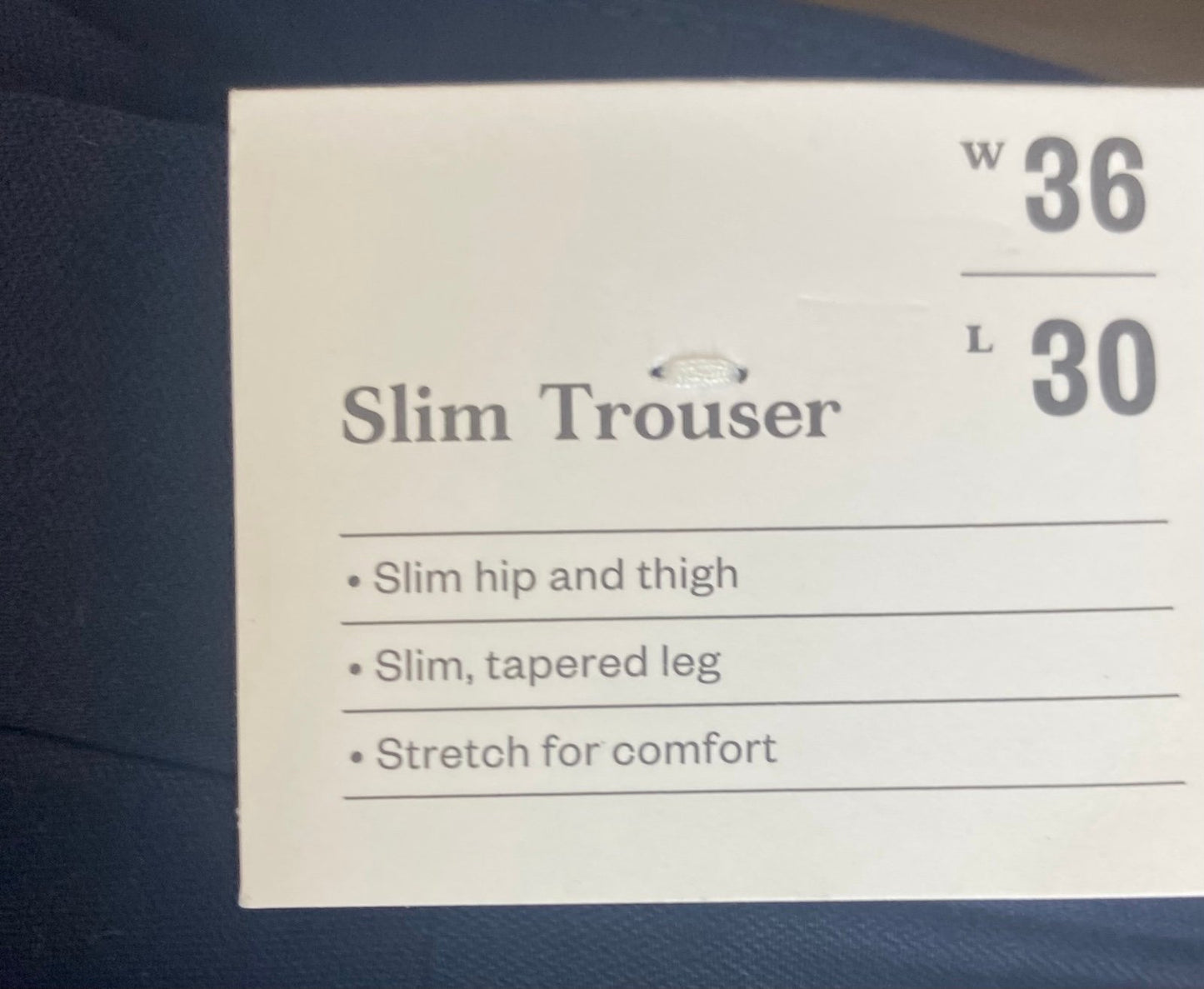 Men’s slim trousers size 36x30 NWT