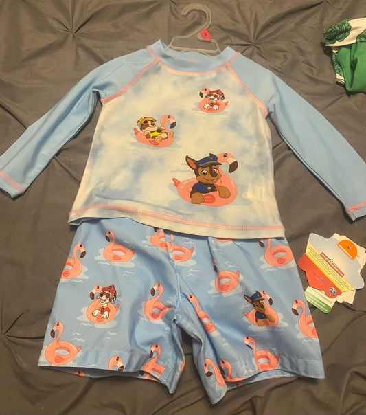 Girls 18 month paw patrol 2 piece swim set