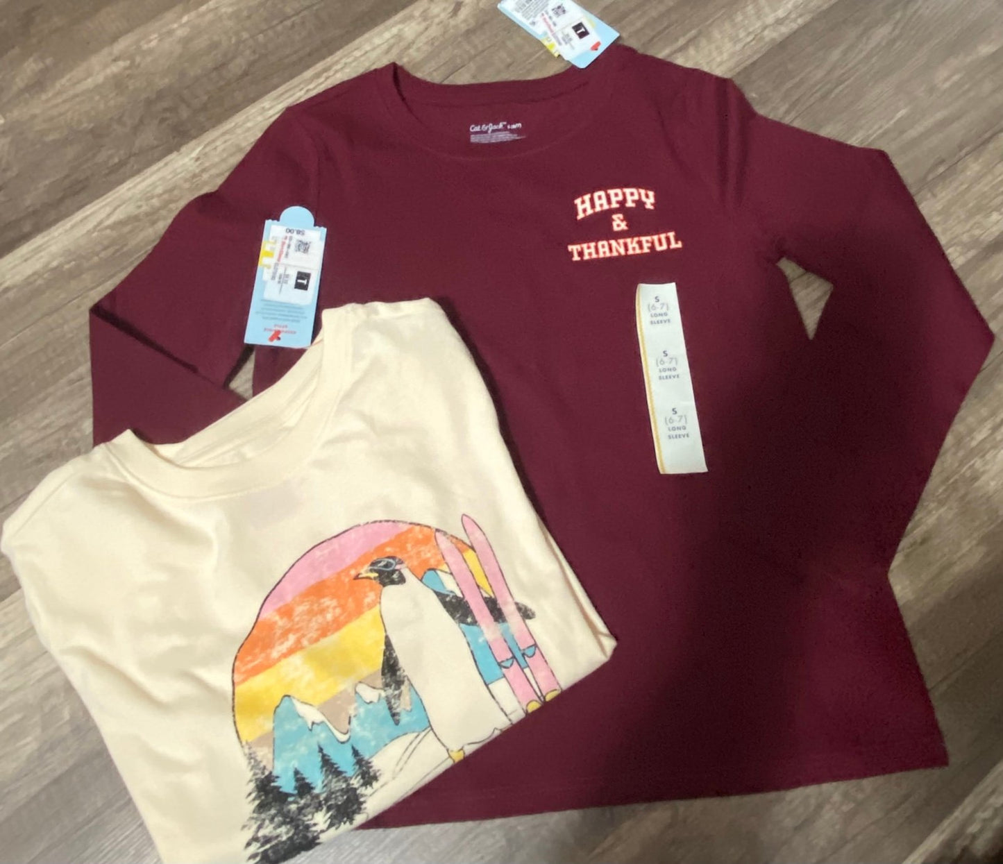 2 girls tops size 6/7 NWT