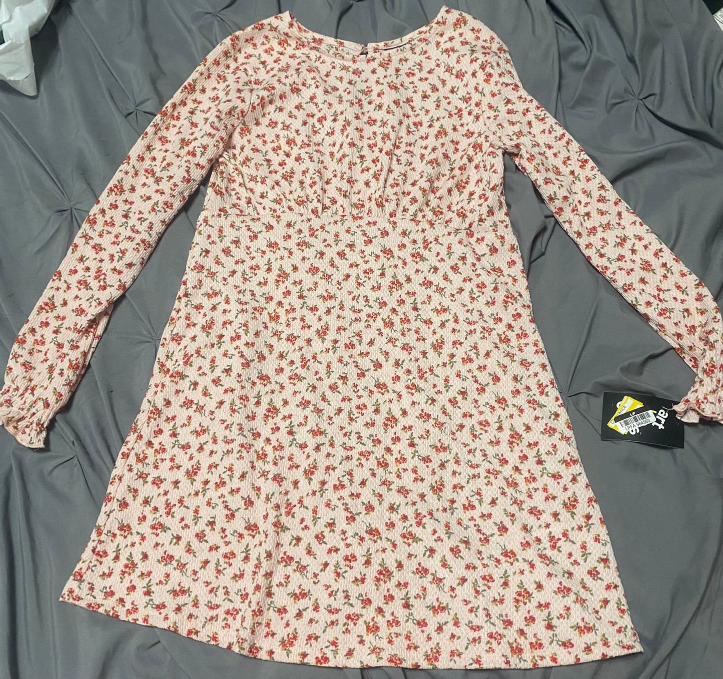 Girls large 10/12 pink flower dress NWT